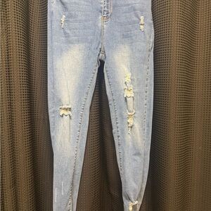 Distressed Blue Jeans for Women